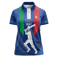 Custom Italy Cricket Women Polo Shirt Go Gli Azzurri - Wonder Print Shop
