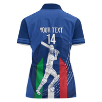 Custom Italy Cricket Women Polo Shirt Go Gli Azzurri - Wonder Print Shop