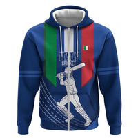 Custom Italy Cricket Zip Hoodie Go Gli Azzurri - Wonder Print Shop