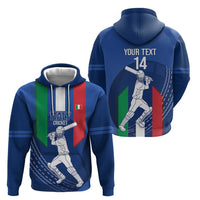 Custom Italy Cricket Zip Hoodie Go Gli Azzurri - Wonder Print Shop