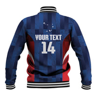 Custom Vozinha Cabo Verde Football Baseball Jacket Tubaroes Azuis Man Of The Match