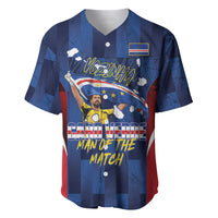 Custom Vozinha Cabo Verde Football Baseball Jersey Tubaroes Azuis Man Of The Match