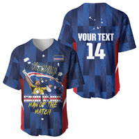 Custom Vozinha Cabo Verde Football Baseball Jersey Tubaroes Azuis Man Of The Match