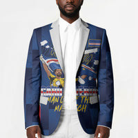 Custom Vozinha Cabo Verde Football Blazer Tubaroes Azuis Man Of The Match