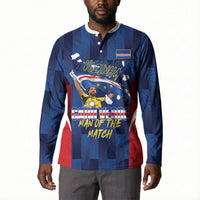 Custom Vozinha Cabo Verde Football Button Sweatshirt Tubaroes Azuis Man Of The Match