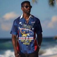 Custom Vozinha Cabo Verde Football Hawaiian Shirt Tubaroes Azuis Man Of The Match