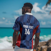 Custom Vozinha Cabo Verde Football Hawaiian Shirt Tubaroes Azuis Man Of The Match