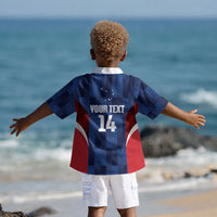 Custom Vozinha Cabo Verde Football Kid Hawaiian Shirt Tubaroes Azuis Man Of The Match LT14