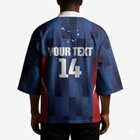 Custom Vozinha Cabo Verde Football Kimono Tubaroes Azuis Man Of The Match