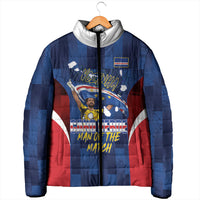 Custom Vozinha Cabo Verde Football Padded Jacket Tubaroes Azuis Man Of The Match