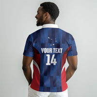 Custom Vozinha Cabo Verde Football Polo Shirt Tubaroes Azuis Man Of The Match LT14