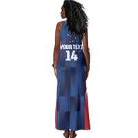 Custom Vozinha Cabo Verde Football Tank Maxi Dress Tubaroes Azuis Man Of The Match