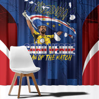 Vozinha Cabo Verde Football Window Curtain Tubaroes Azuis Man Of The Match