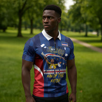 Custom Vozinha Cabo Verde Football Zipper Polo Shirt Tubaroes Azuis Man Of The Match