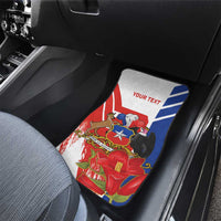 Personalized Chile Independence Day Car Mats Chilean Coat Of Arms Copihue Flag Style - Wonder Print Shop