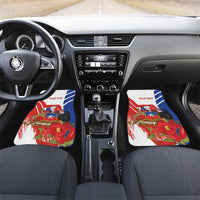 Personalized Chile Independence Day Car Mats Chilean Coat Of Arms Copihue Flag Style - Wonder Print Shop