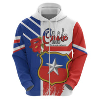 Personalized Chile Independence Day Hoodie Chilean Coat Of Arms Copihue Flag Style - Wonder Print Shop