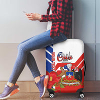 Personalized Chile Independence Day Luggage Cover Chilean Coat Of Arms Copihue Flag Style - Wonder Print Shop