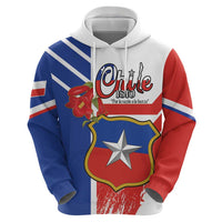 Personalized Chile Independence Day Zip Hoodie Chilean Coat Of Arms Copihue Flag Style - Wonder Print Shop