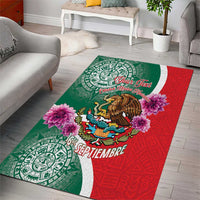 Personalized Mexico Independence Day Area Rug 16 De Septiembre Mexican Aztec - Wonder Print Shop