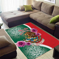 Personalized Mexico Independence Day Area Rug 16 De Septiembre Mexican Aztec - Wonder Print Shop