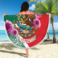 Personalized Mexico Independence Day Beach Blanket 16 De Septiembre Mexican Aztec - Wonder Print Shop