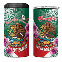 Personalized Mexico Independence Day 4 in 1 Can Cooler Tumbler 16 De Septiembre Mexican Aztec - Wonder Print Shop