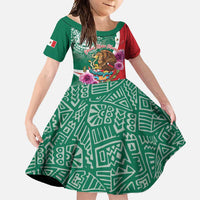 Personalized Mexico Independence Day Family Matching Summer Maxi Dress and Hawaiian Shirt 16 De Septiembre Mexican Aztec - Wonder Print Shop
