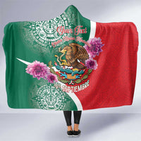 Personalized Mexico Independence Day Hooded Blanket 16 De Septiembre Mexican Aztec