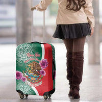 Personalized Mexico Independence Day Luggage Cover 16 De Septiembre Mexican Aztec - Wonder Print Shop