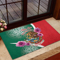 Personalized Mexico Independence Day Rubber Doormat 16 De Septiembre Mexican Aztec - Wonder Print Shop