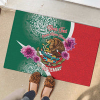 Personalized Mexico Independence Day Rubber Doormat 16 De Septiembre Mexican Aztec - Wonder Print Shop