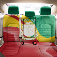 Personalised Guinea Independence Day Back Car Seat Cover Happy 2 October Guinee Coat Of Arms - Wonder Print Shop