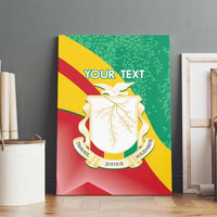 Personalised Guinea Independence Day Canvas Wall Art Happy 2 October Guinee Coat Of Arms - Wonder Print Shop