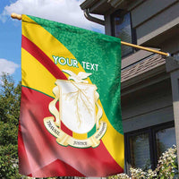 Personalised Guinea Independence Day Garden Flag Happy 2 October Guinee Coat Of Arms - Wonder Print Shop