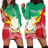 Personalised Guinea Independence Day Hoodie Dress Happy 2 October Guinee Coat Of Arms - Wonder Print Shop