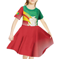 Personalised Guinea Independence Day Kid Short Sleeve Dress Happy 2 October Guinee Coat Of Arms - Wonder Print Shop