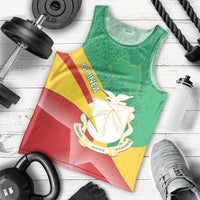 Personalised Guinea Independence Day Men Tank Top Happy 2 October Guinee Coat Of Arms - Wonder Print Shop