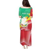 Personalised Guinea Independence Day Puletasi Happy 2 October Guinee Coat Of Arms - Wonder Print Shop