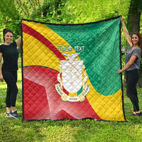 Personalised Guinea Independence Day Quilt Happy 2 October Guinee Coat Of Arms - Wonder Print Shop