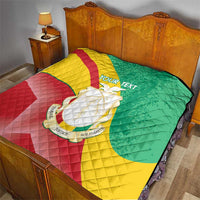 Personalised Guinea Independence Day Quilt Happy 2 October Guinee Coat Of Arms - Wonder Print Shop