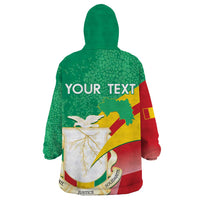 Personalised Guinea Independence Day Wearable Blanket Hoodie Happy 2 October Guinee Coat Of Arms - Wonder Print Shop