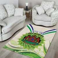 Personalised Lesotho Independence Day Area Rug Aloe Polyphylla Mix Coat Of Arms - Wonder Print Shop