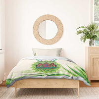 Personalised Lesotho Independence Day Bedding Set Aloe Polyphylla Mix Coat Of Arms - Wonder Print Shop