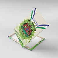 Personalised Lesotho Independence Day Canvas Wall Art Aloe Polyphylla Mix Coat Of Arms - Wonder Print Shop