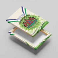 Personalised Lesotho Independence Day Canvas Wall Art Aloe Polyphylla Mix Coat Of Arms - Wonder Print Shop