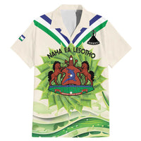 Personalised Lesotho Independence Day Family Matching Mermaid Dress and Hawaiian Shirt Aloe Polyphylla Mix Coat Of Arms - Wonder Print Shop
