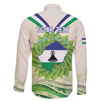 Personalised Lesotho Independence Day Family Matching Off Shoulder Maxi Dress and Hawaiian Shirt Aloe Polyphylla Mix Coat Of Arms - Wonder Print Shop