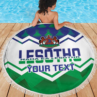 Personalised Lesotho Independence Day Beach Blanket Naha ea Lesotho Proud - Wonder Print Shop