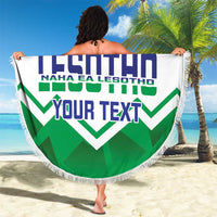 Personalised Lesotho Independence Day Beach Blanket Naha ea Lesotho Proud - Wonder Print Shop